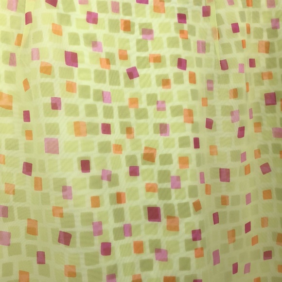 Apostrophe Petite Size 8P Skirt Green with Squares of Orange, Pinks and Green - Picture 3 of 8